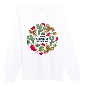 Feliz Cinco De Mayo Party, Mexican Holiday ,5 De Mayo Fiesta Premium Crewneck Sweatshirt