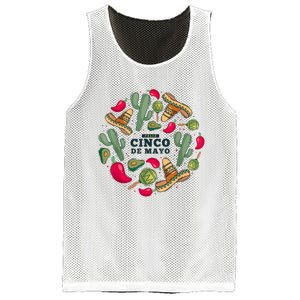 Feliz Cinco De Mayo Party, Mexican Holiday ,5 De Mayo Fiesta Mesh Reversible Basketball Jersey Tank