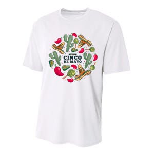 Feliz Cinco De Mayo Party, Mexican Holiday ,5 De Mayo Fiesta Performance Sprint T-Shirt