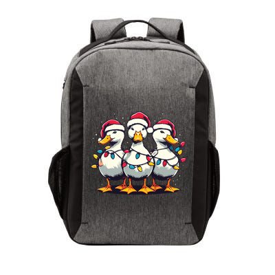 Funny Christmas Ducks Wearing Xmas Hat Light Duck Lover Farm Vector Backpack