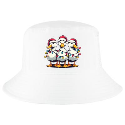 Funny Christmas Ducks Wearing Xmas Hat Light Duck Lover Farm Cool Comfort Performance Bucket Hat