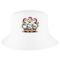 Funny Christmas Ducks Wearing Xmas Hat Light Duck Lover Farm Cool Comfort Performance Bucket Hat
