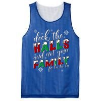 Funny Christmas Deck The Halls And Not Your Family Holiday Gift Mesh Reversible Basketball Jersey Tank