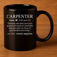 Funny Carpenter Definition Shirts Woodworking Carpentry Gift 11oz C Handle Ceramic Mug