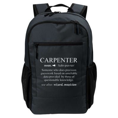 Funny Carpenter Definition Shirts Woodworking Carpentry Gift Daily Commute Backpack