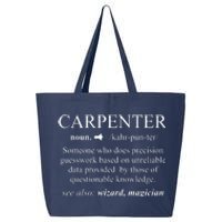 Funny Carpenter Definition Shirts Woodworking Carpentry Gift 25L Jumbo Tote