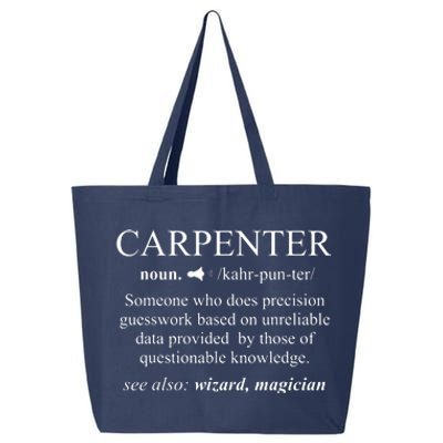 Funny Carpenter Definition Shirts Woodworking Carpentry Gift 25L Jumbo Tote