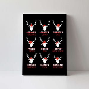 Funny Christmas Deer Hunters All of Santa's Reindeer Adults  Canvas