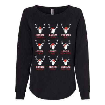 Funny Christmas Deer Hunters All of Santa's Reindeer Adults  Womens California Wash Sweatshirt