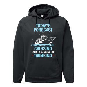 Funny Cruise Design For  Cruising Boat Trip Lovers Performance Fleece Hoodie