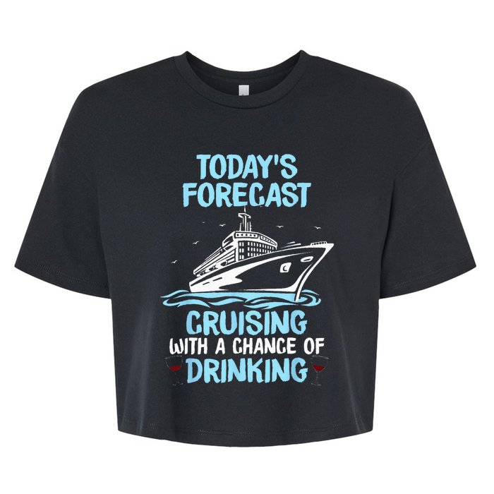 Funny Cruise Design For  Cruising Boat Trip Lovers Bella+Canvas Jersey Crop Tee