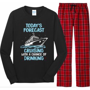 Funny Cruise Design For  Cruising Boat Trip Lovers Long Sleeve Pajama Set