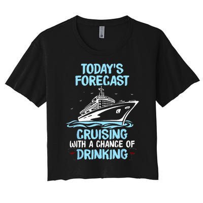 Funny Cruise Design For  Cruising Boat Trip Lovers Women's Crop Top Tee