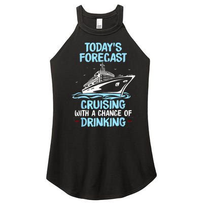 Funny Cruise Design For  Cruising Boat Trip Lovers Women's Perfect Tri Rocker Tank