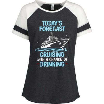 Funny Cruise Design For  Cruising Boat Trip Lovers Enza Ladies Jersey Colorblock Tee