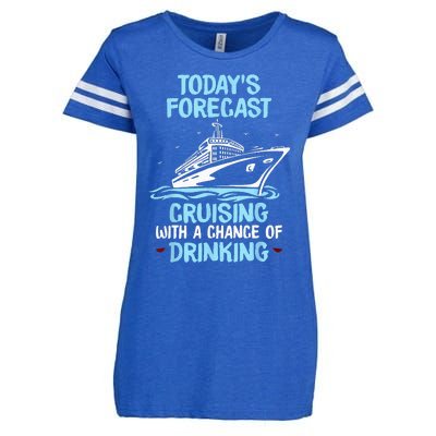 Funny Cruise Design For  Cruising Boat Trip Lovers Enza Ladies Jersey Football T-Shirt