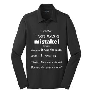 Funny Choir Director Soprano Alto Tenor Bass Silk Touch Performance Long Sleeve Polo