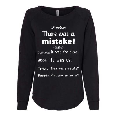 Funny Choir Director Soprano Alto Tenor Bass Womens California Wash Sweatshirt