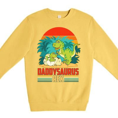 Funny Cute Daddysaurus Rex Premium Crewneck Sweatshirt