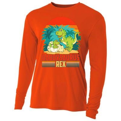 Funny Cute Daddysaurus Rex Cooling Performance Long Sleeve Crew