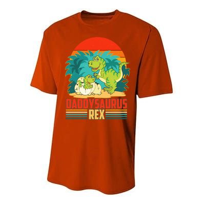 Funny Cute Daddysaurus Rex Performance Sprint T-Shirt