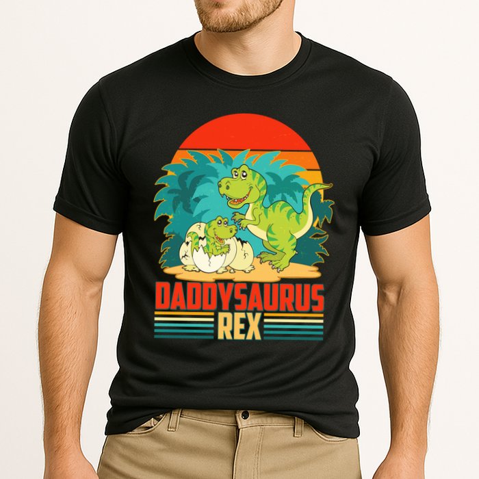 Funny Cute Daddysaurus Rex Cooling Performance Crew T-Shirt