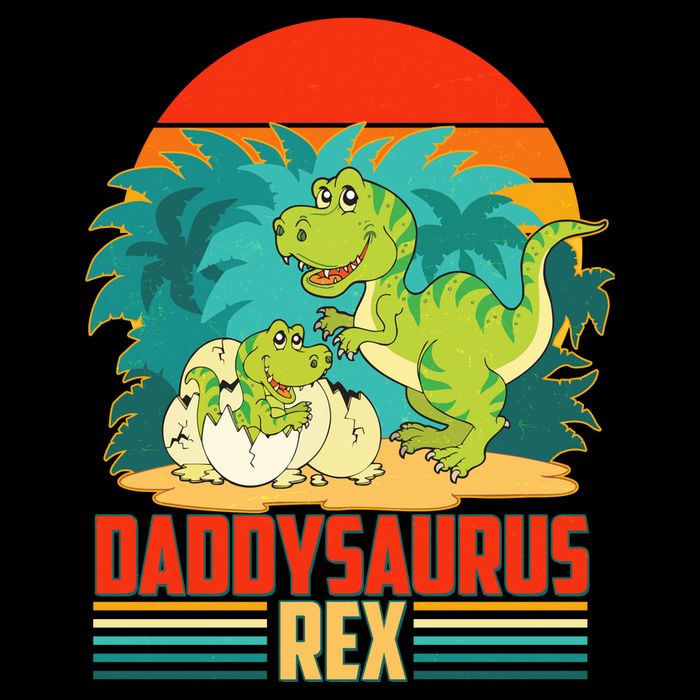 Funny Cute Daddysaurus Rex Cooling Performance Crew T-Shirt