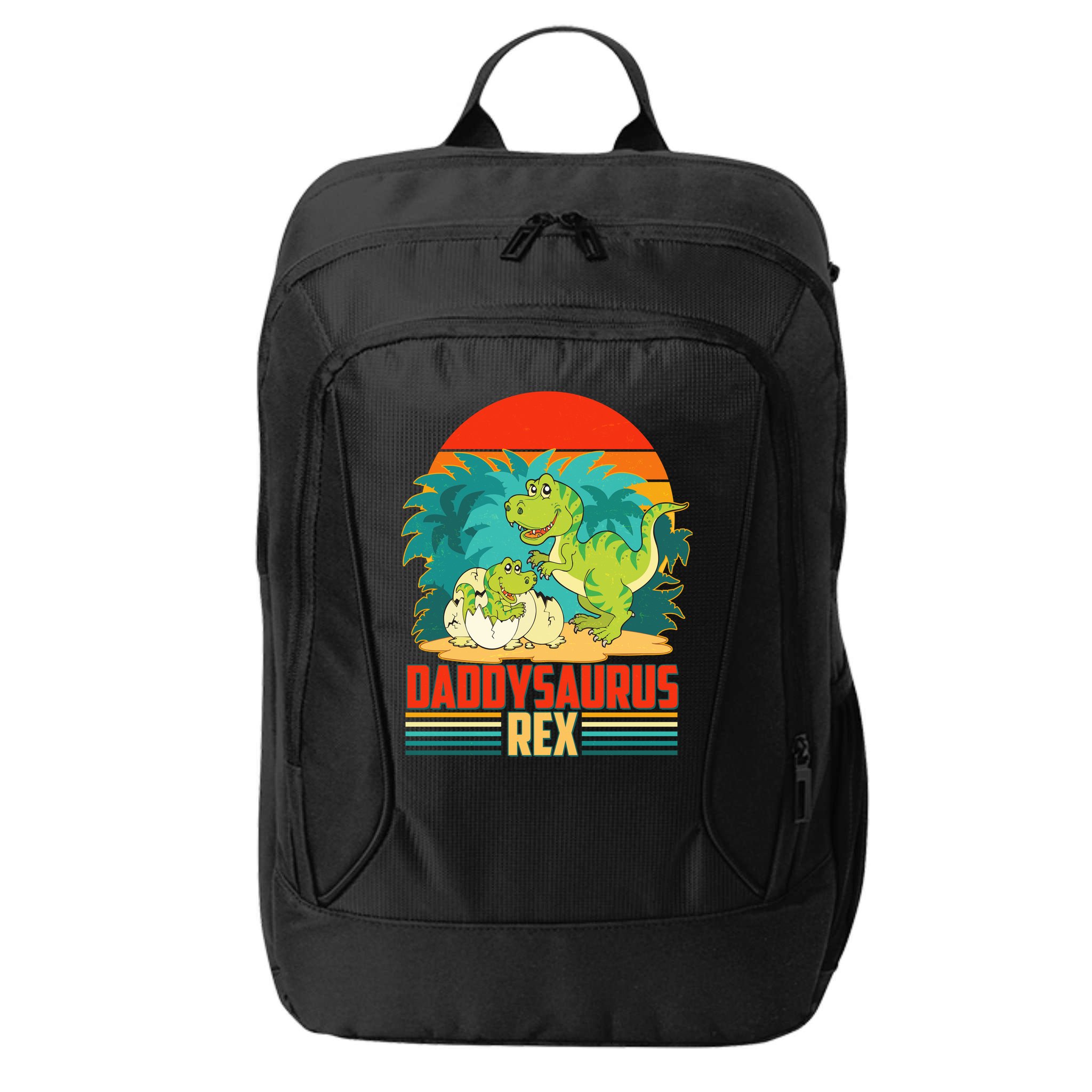 Funny Cute Daddysaurus Rex City Backpack