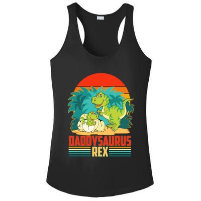 Funny Cute Daddysaurus Rex Ladies PosiCharge Competitor Racerback Tank