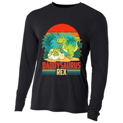 Funny Cute Daddysaurus Rex Cooling Performance Long Sleeve Crew