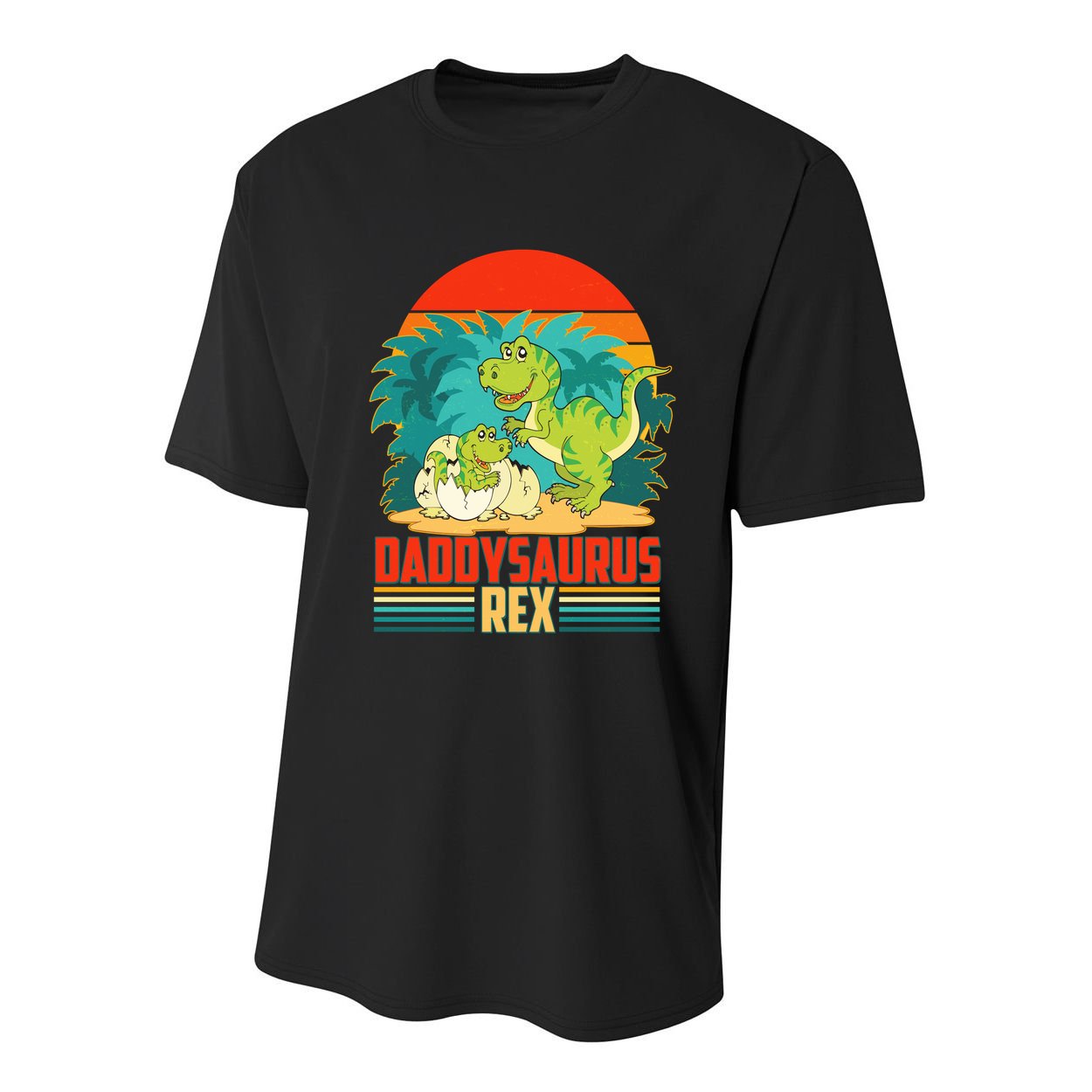 Funny Cute Daddysaurus Rex Youth Performance Sprint T-Shirt