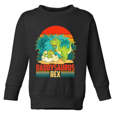 Funny Cute Daddysaurus Rex Toddler Sweatshirt