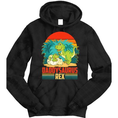 Funny Cute Daddysaurus Rex Tie Dye Hoodie