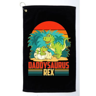 Funny Cute Daddysaurus Rex Golf Towel