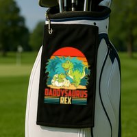 Funny Cute Daddysaurus Rex Golf Towel