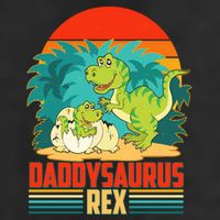 Funny Cute Daddysaurus Rex Golf Towel