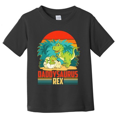 Funny Cute Daddysaurus Rex Toddler T-Shirt