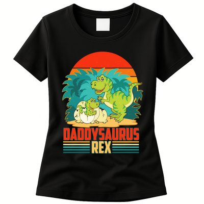 Funny Cute Daddysaurus Rex Womens T-Shirt