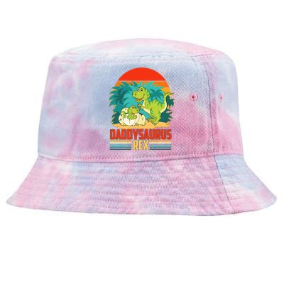 Funny Cute Daddysaurus Rex Tie-Dyed Bucket Hat