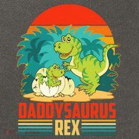 Funny Cute Daddysaurus Rex Cotton Canvas Backpack