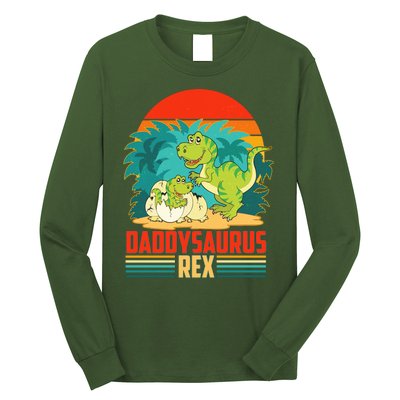 Funny Cute Daddysaurus Rex Long Sleeve Shirt