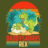 Funny Cute Daddysaurus Rex Short Acrylic Beanie