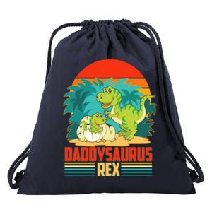 Funny Cute Daddysaurus Rex Drawstring Bag