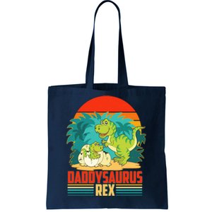 Funny Cute Daddysaurus Rex Tote Bag