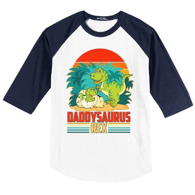 Funny Cute Daddysaurus Rex Baseball Sleeve Shirt