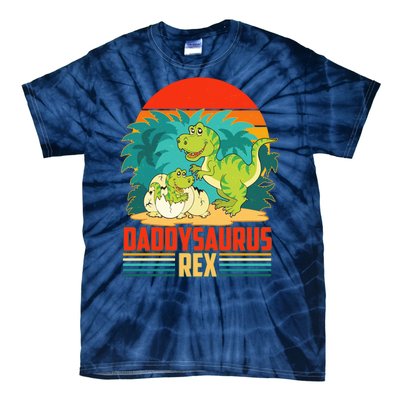 Funny Cute Daddysaurus Rex Tie-Dye T-Shirt