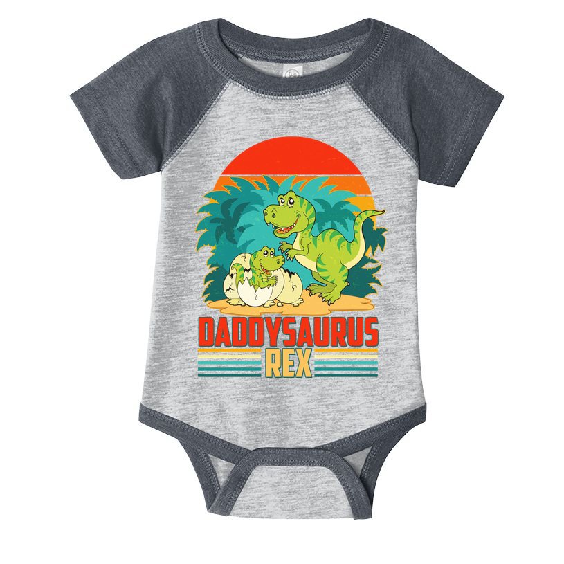 Funny Cute Daddysaurus Rex Infant Baby Jersey Bodysuit