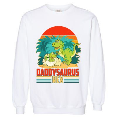 Funny Cute Daddysaurus Rex Garment-Dyed Sweatshirt