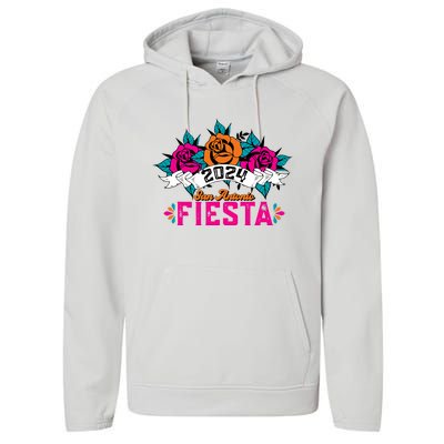 Funny Cinco De Mayo Fiesta San Antonio 2024 LetS Fiesta Performance Fleece Hoodie