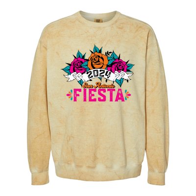 Funny Cinco De Mayo Fiesta San Antonio 2024 LetS Fiesta Colorblast Crewneck Sweatshirt